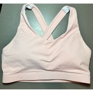 Running Girl Pull on Sports Bra Padded Pink Size Small Racer Back